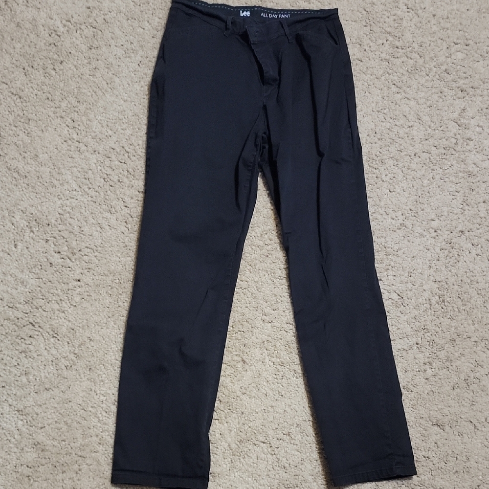 Lee Black Chinos Comfortable Straight Leg